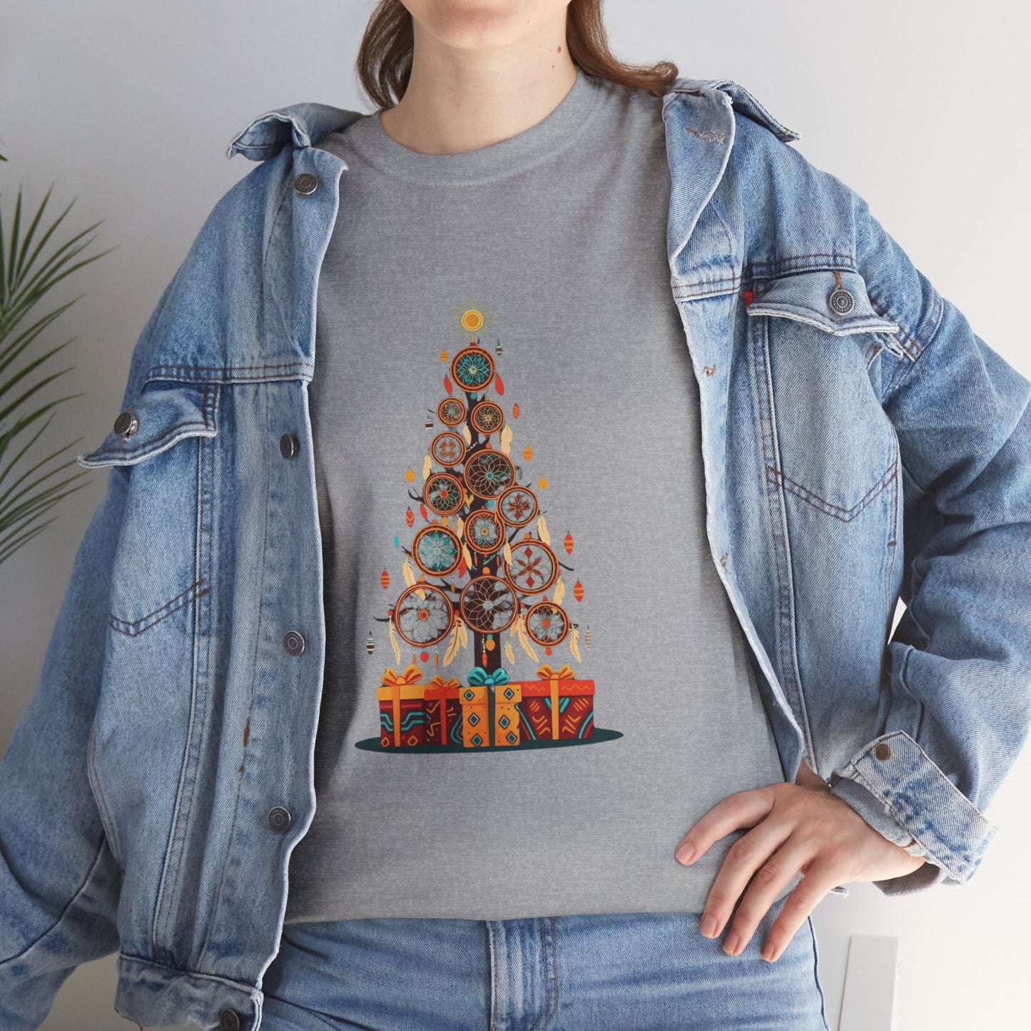 Huichol Dreamcatcher Christmas T-Shirt | Huichol Holiday Magic Collection IFX2