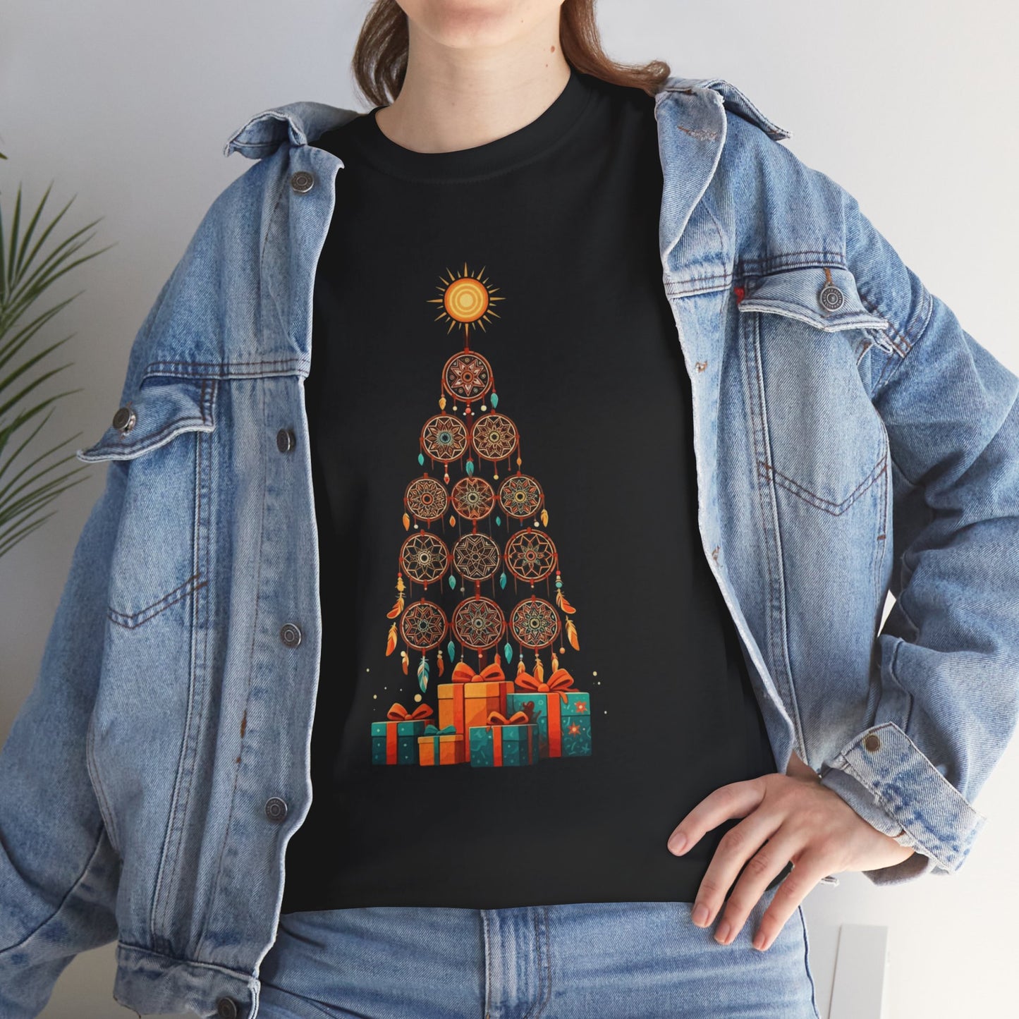 Huichol Dreamcatcher Christmas T-Shirt | Huichol Holiday Magic Collection IFX3