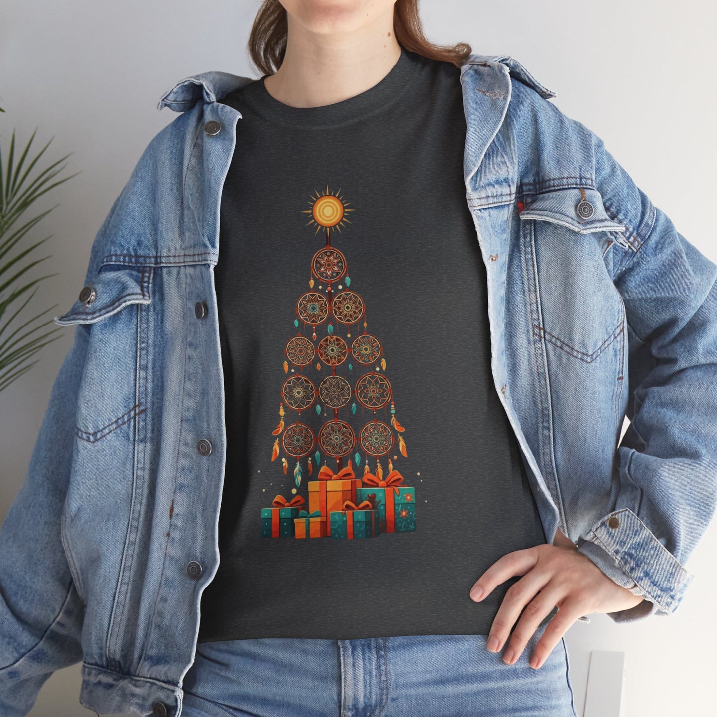 Huichol Dreamcatcher Christmas T-Shirt | Huichol Holiday Magic Collection IFX3