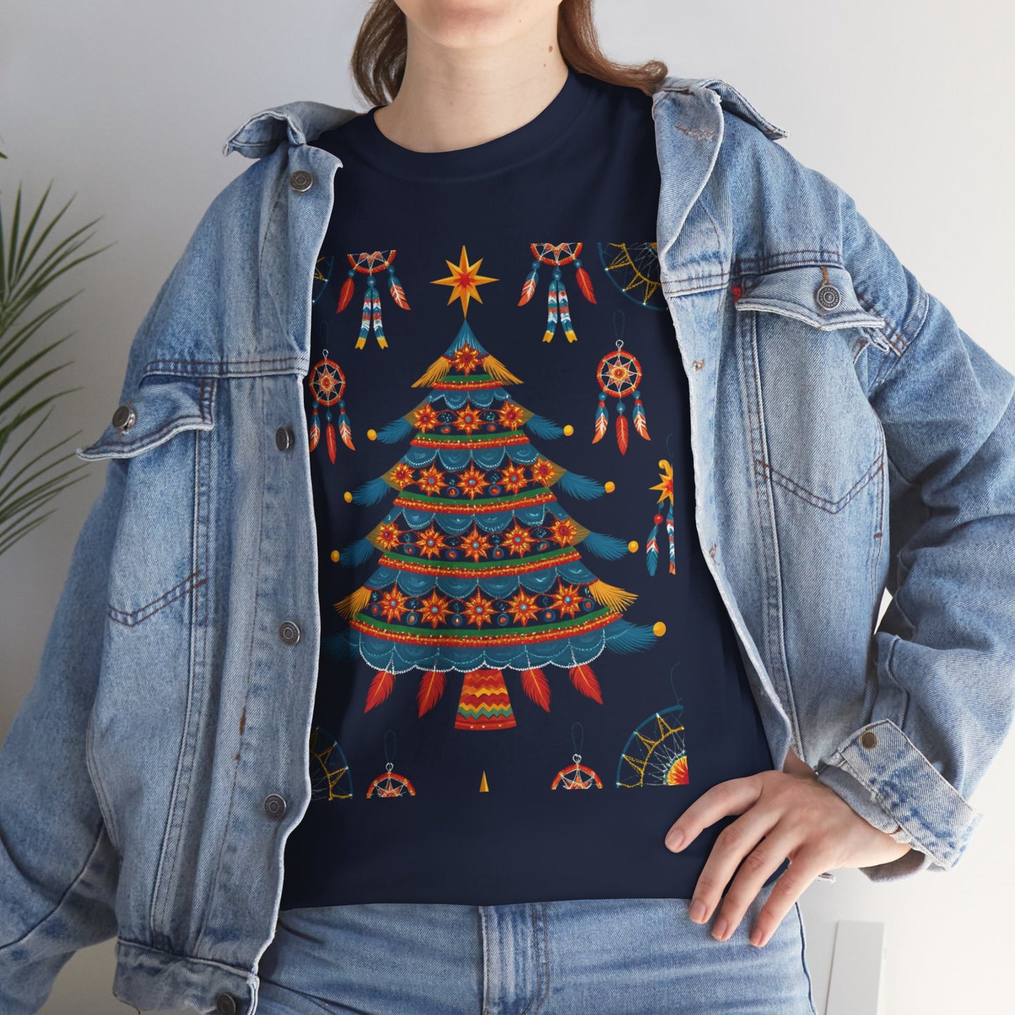 Huichol Dreamcatcher Christmas T-Shirt | Huichol Holiday Magic Collection PL2