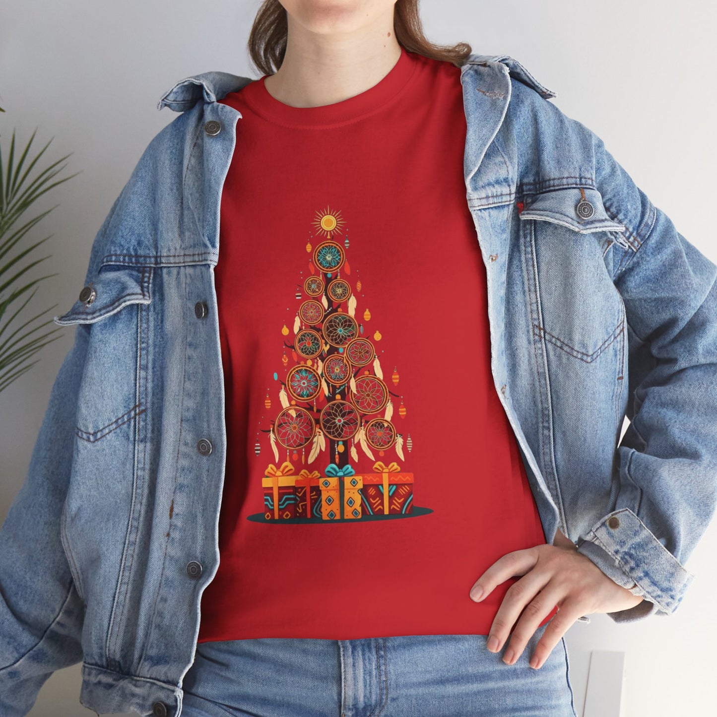 Huichol Dreamcatcher Christmas T-Shirt | Huichol Holiday Magic Collection IFX2