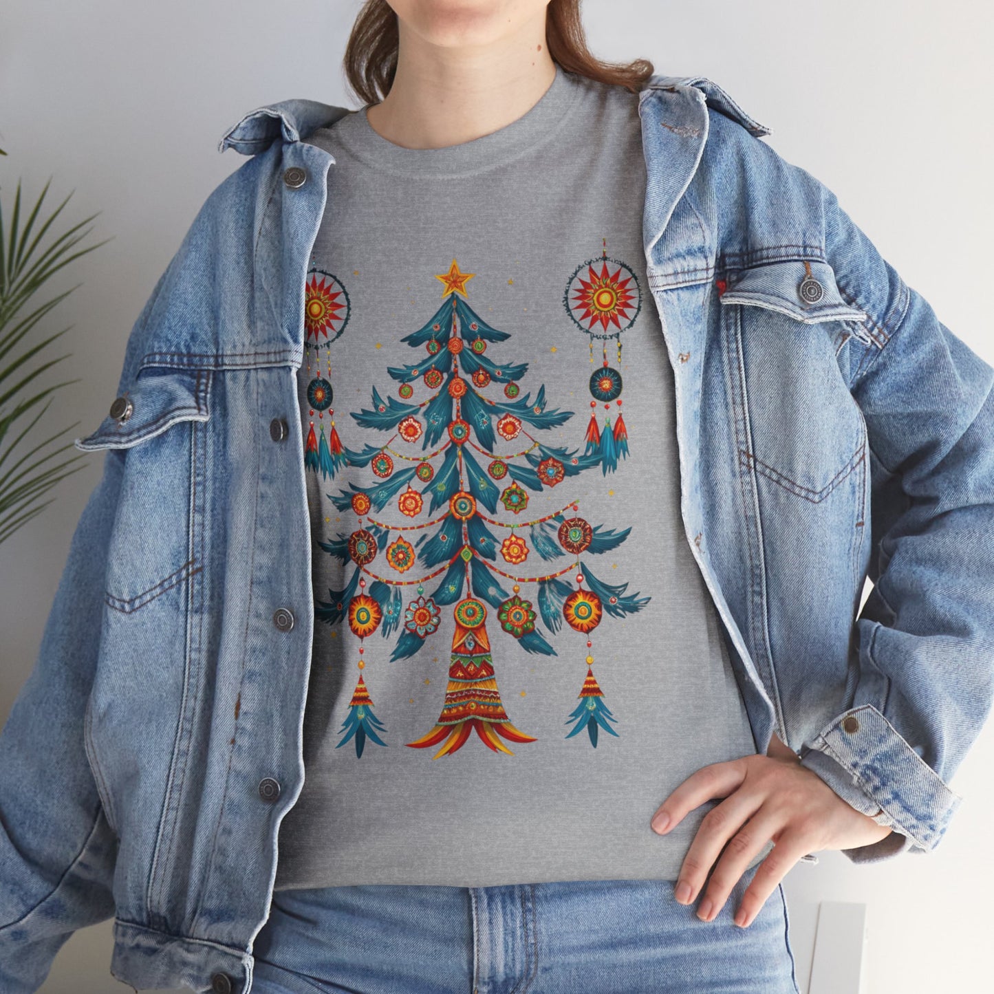 Huichol Dreamcatcher Christmas T-Shirt | Huichol Holiday Magic Collection PL0