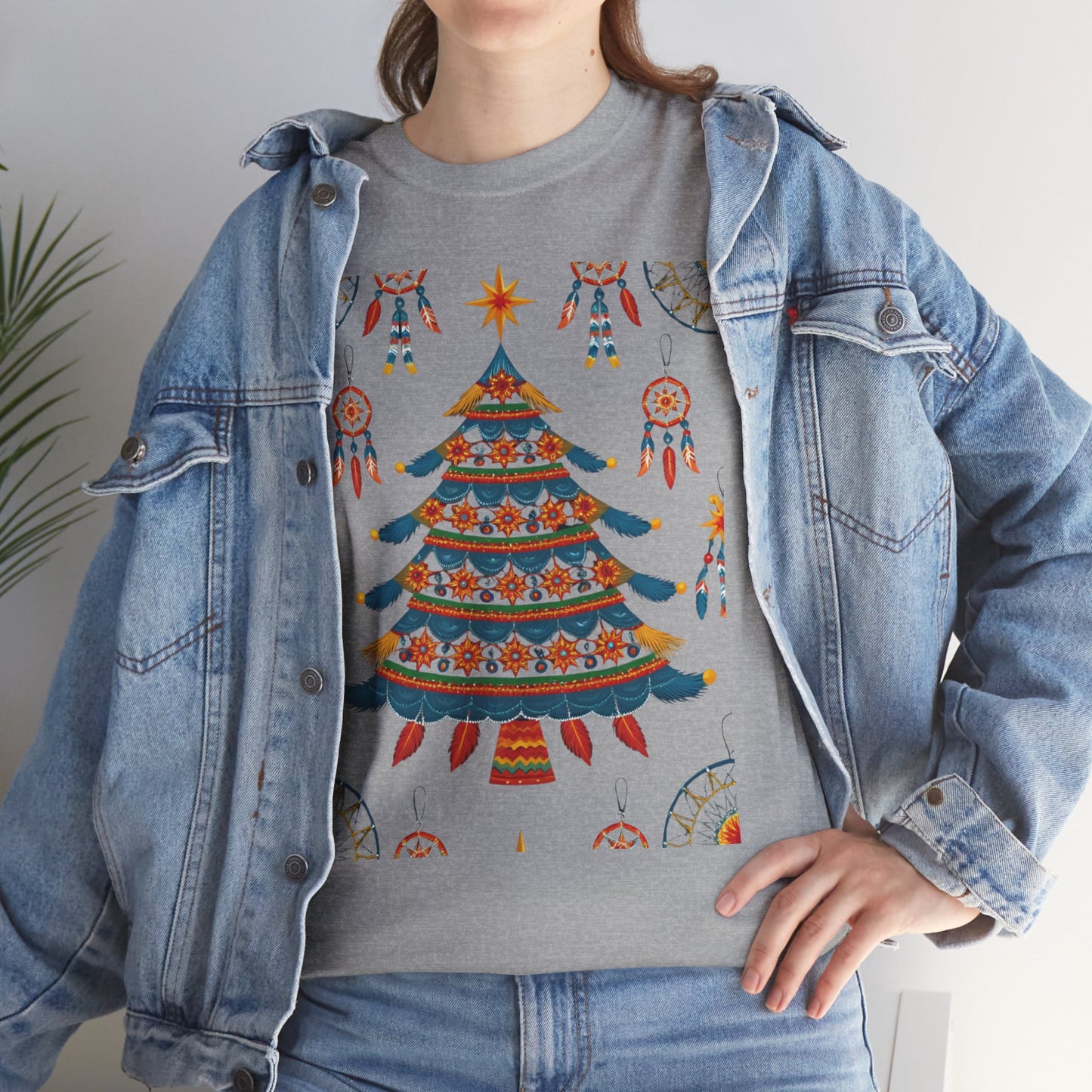 Huichol Dreamcatcher Christmas T-Shirt | Huichol Holiday Magic Collection PL2