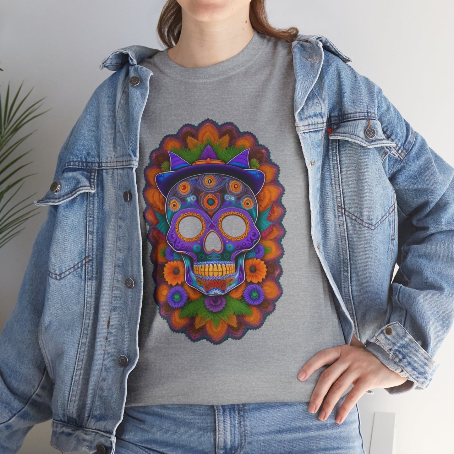 Cosmic Spirits: Huichol x Day of the Dead T-Shirt | Fusion Collection NS1