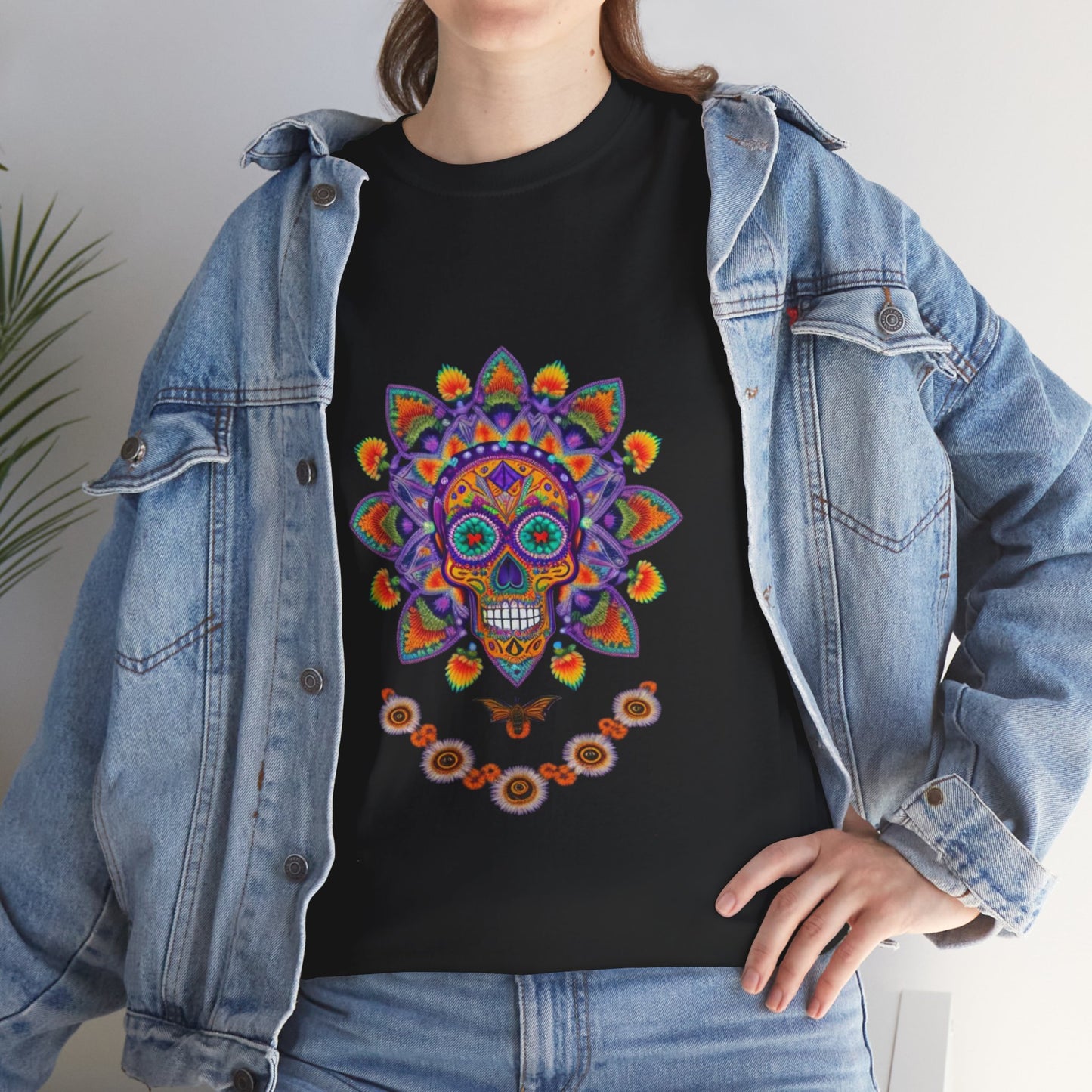 Cosmic Spirits: Huichol x Day of the Dead T-Shirt | Fusion Collection P11