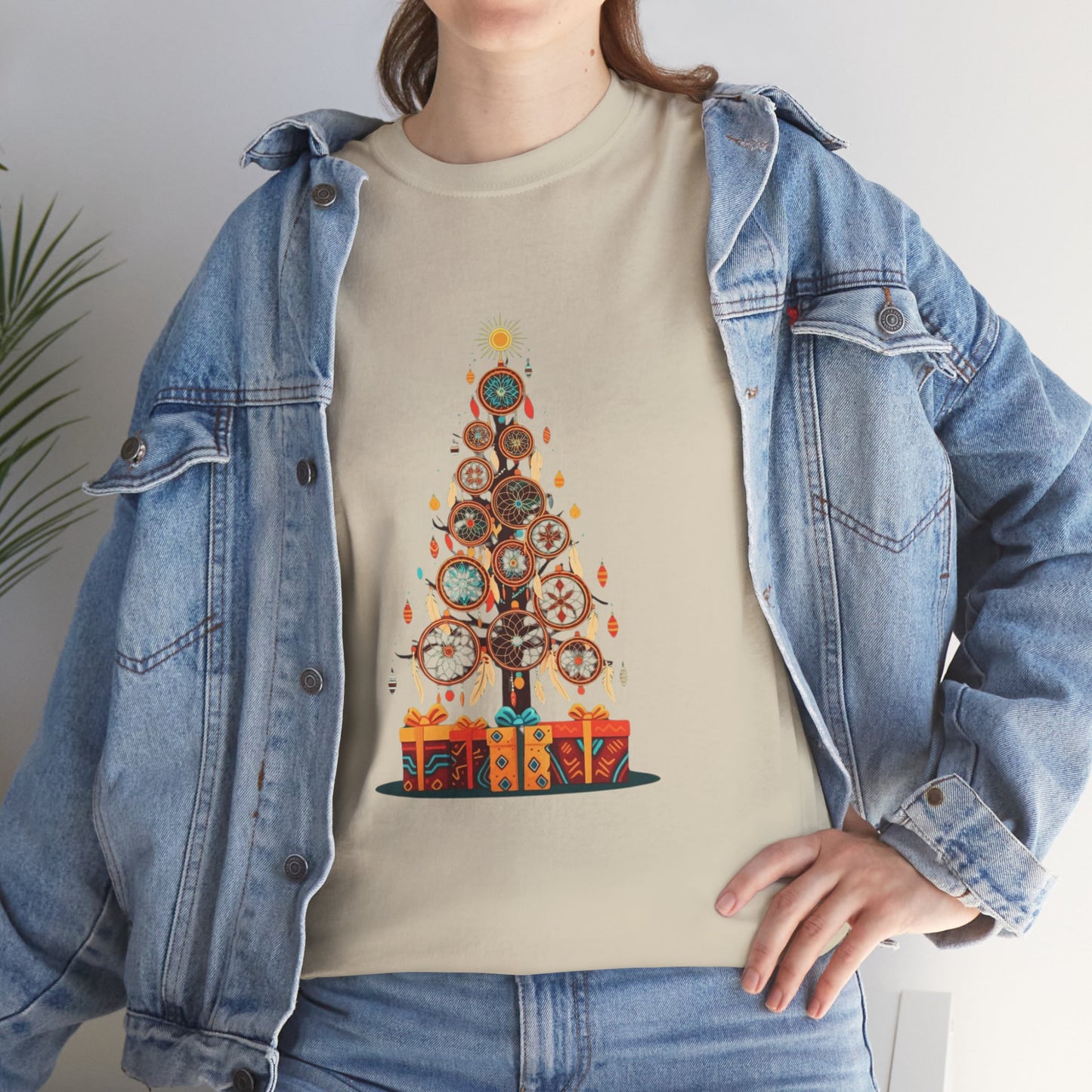 Huichol Dreamcatcher Christmas T-Shirt | Huichol Holiday Magic Collection IFX2