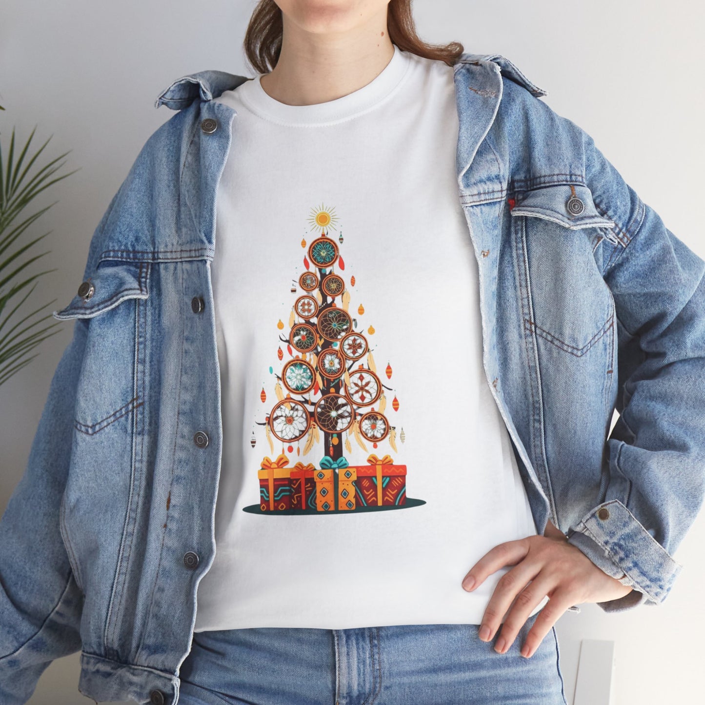 Huichol Dreamcatcher Christmas T-Shirt | Huichol Holiday Magic Collection IFX2