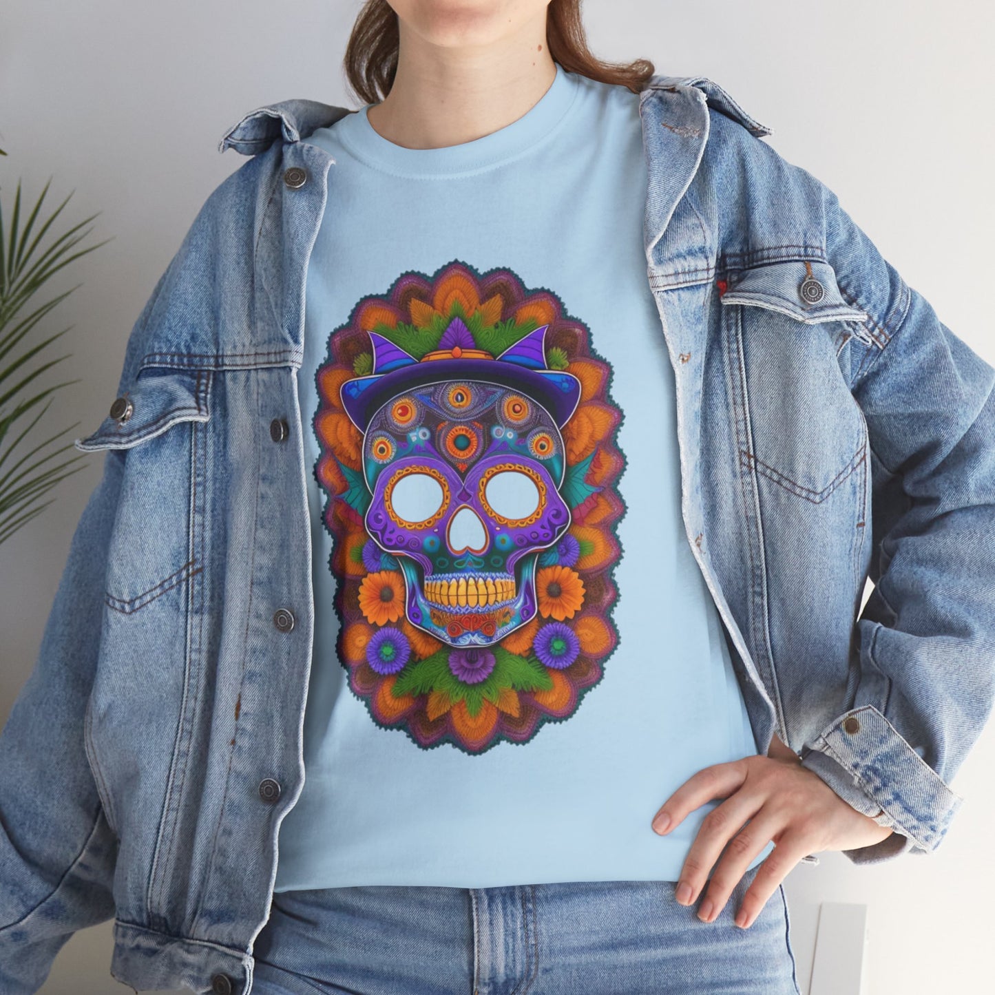 Cosmic Spirits: Huichol x Day of the Dead T-Shirt | Fusion Collection NS1