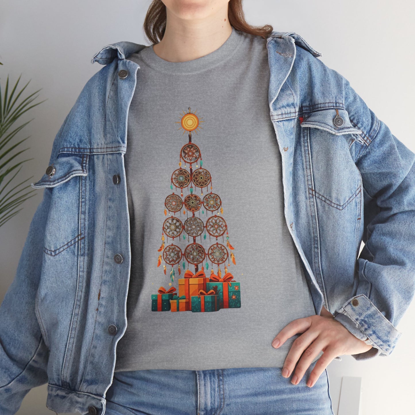 Huichol Dreamcatcher Christmas T-Shirt | Huichol Holiday Magic Collection IFX3