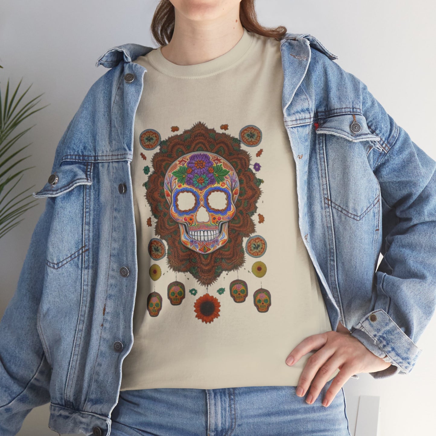 Cosmic Spirits: Huichol x Day of the Dead T-Shirt | Fusion Collection P19