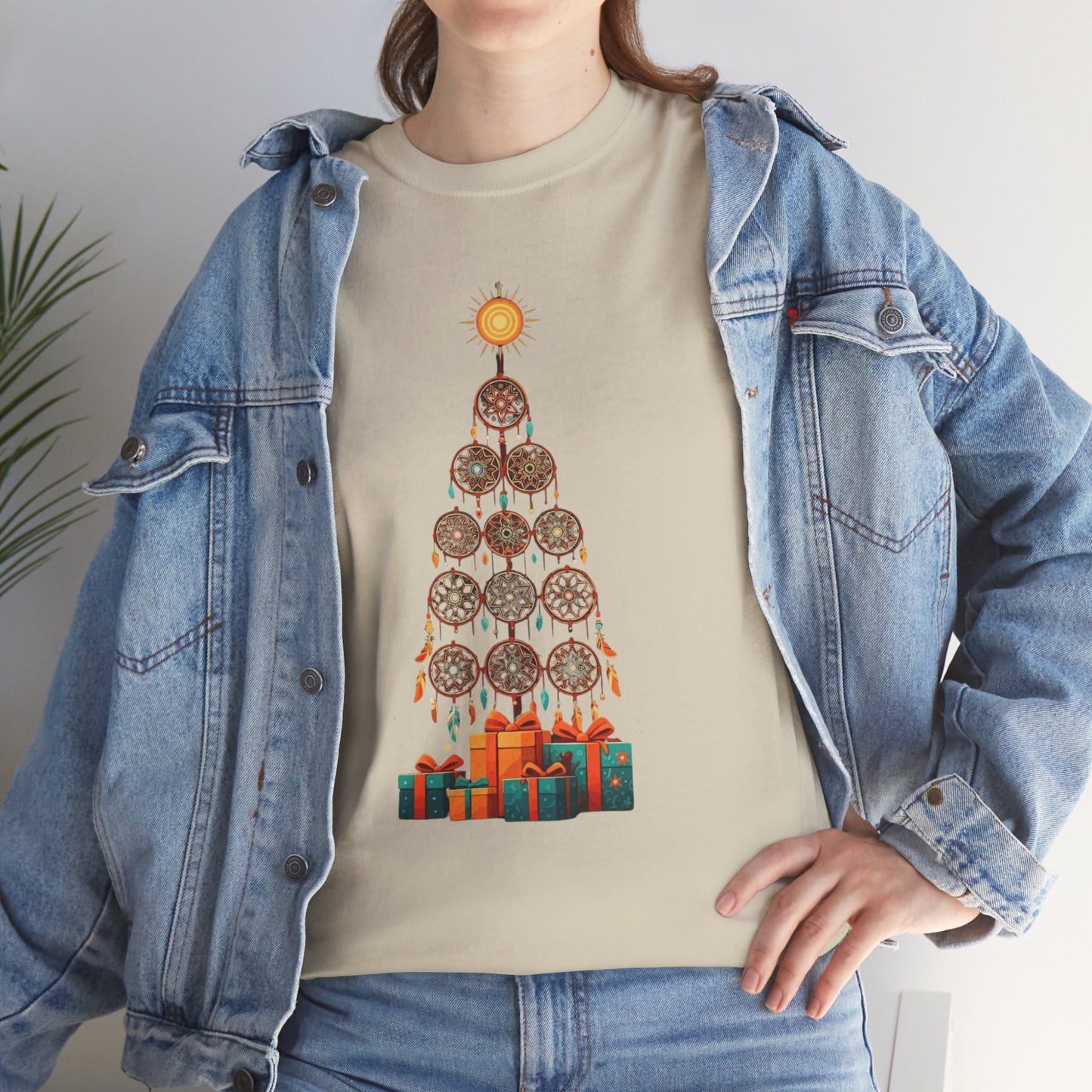 Huichol Dreamcatcher Christmas T-Shirt | Huichol Holiday Magic Collection IFX3