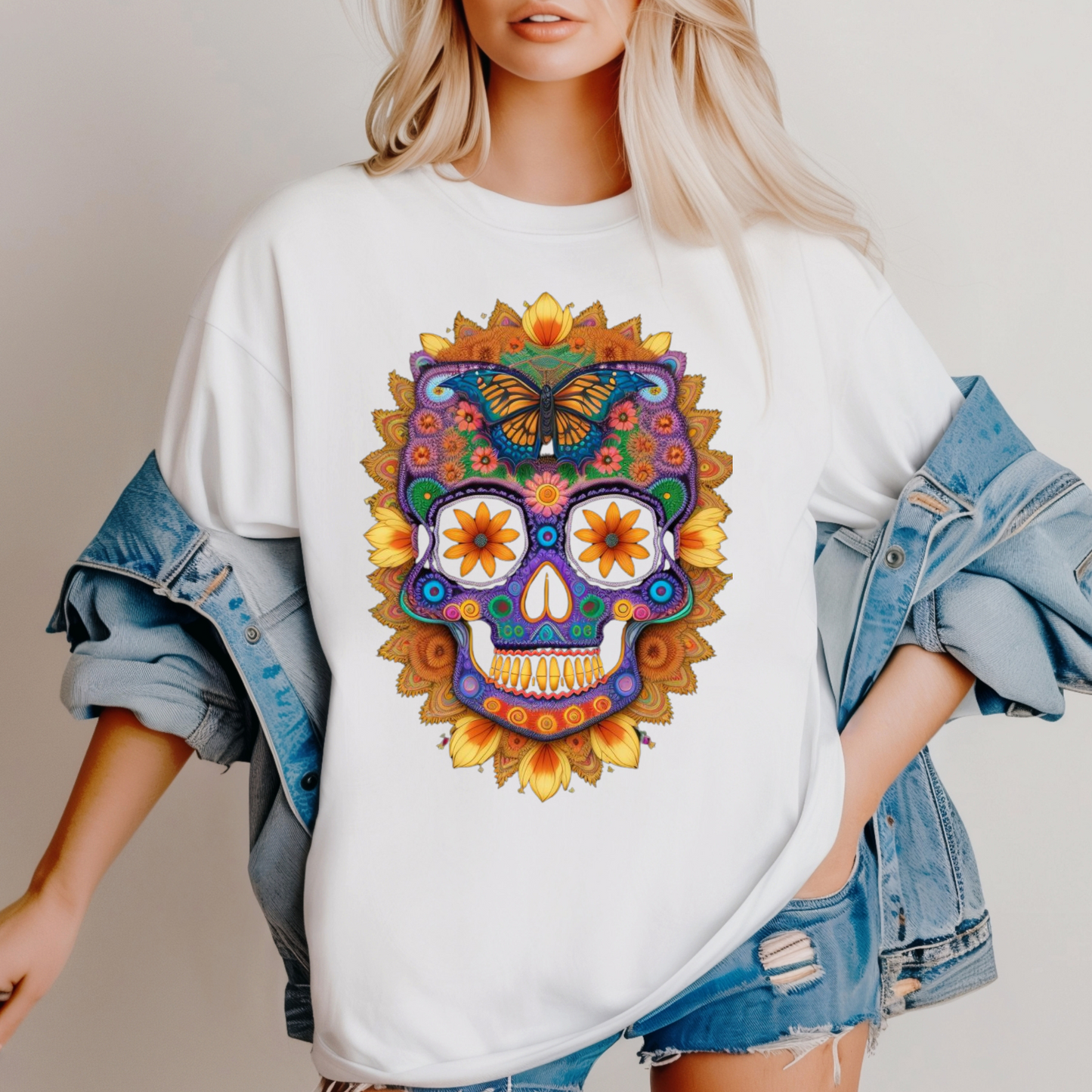 Cosmic Spirits: Huichol x Day of the Dead T-Shirt | Fusion Collection P10