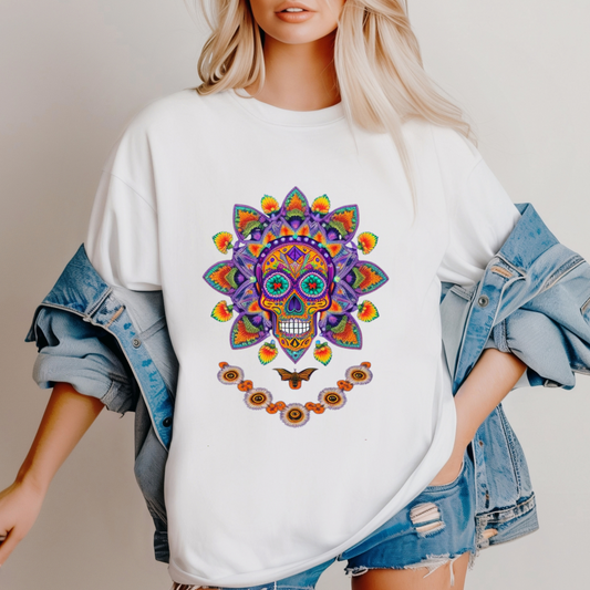 Cosmic Spirits: Huichol x Day of the Dead T-Shirt | Fusion Collection P11