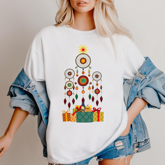 Huichol Dreamcatcher Christmas T-Shirt | Huichol Holiday Magic Collection BS0