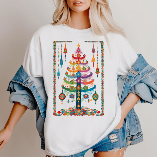 Huichol Dreamcatcher Christmas T-Shirt | Huichol Holiday Magic Collection C0