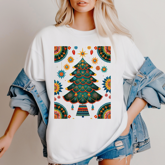 Huichol Dreamcatcher Christmas T-Shirt | Huichol Holiday Magic Collection PL4