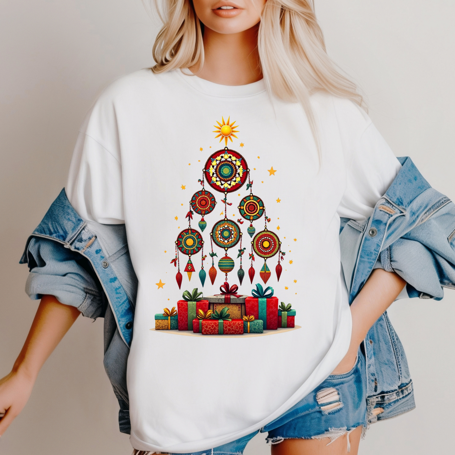 Huichol Dreamcatcher Christmas T-Shirt | Huichol Holiday Magic Collection PP0