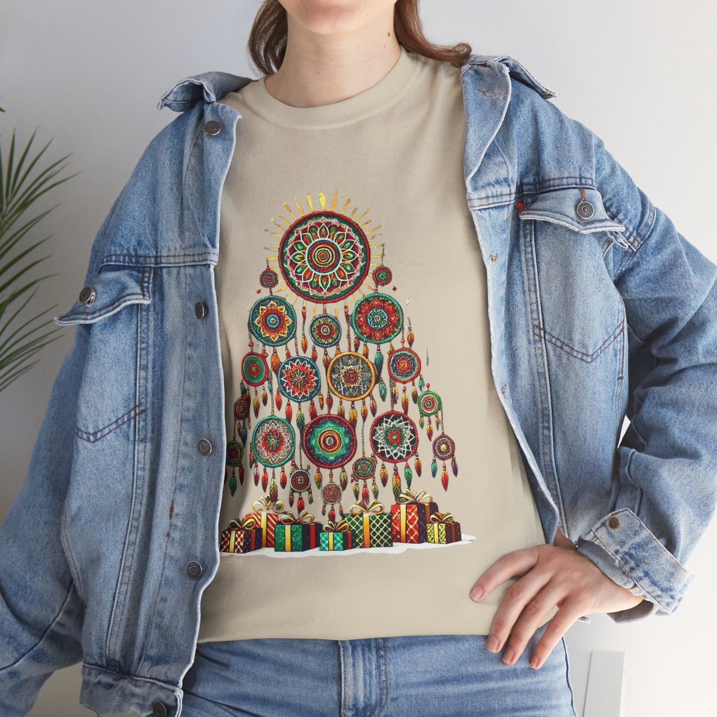 Huichol Dreamcatcher Christmas T-Shirt | Huichol Holiday Magic Collection CG0