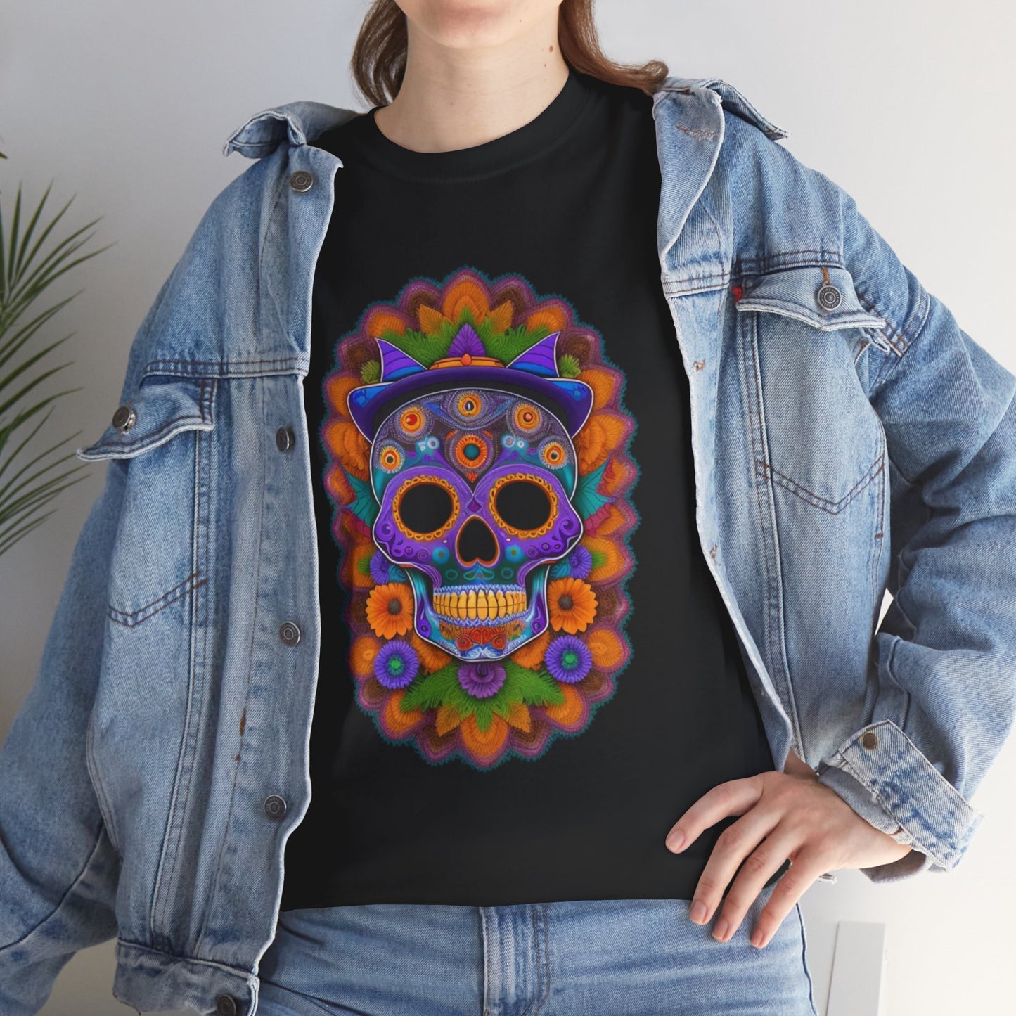 Cosmic Spirits: Huichol x Day of the Dead T-Shirt | Fusion Collection NS1