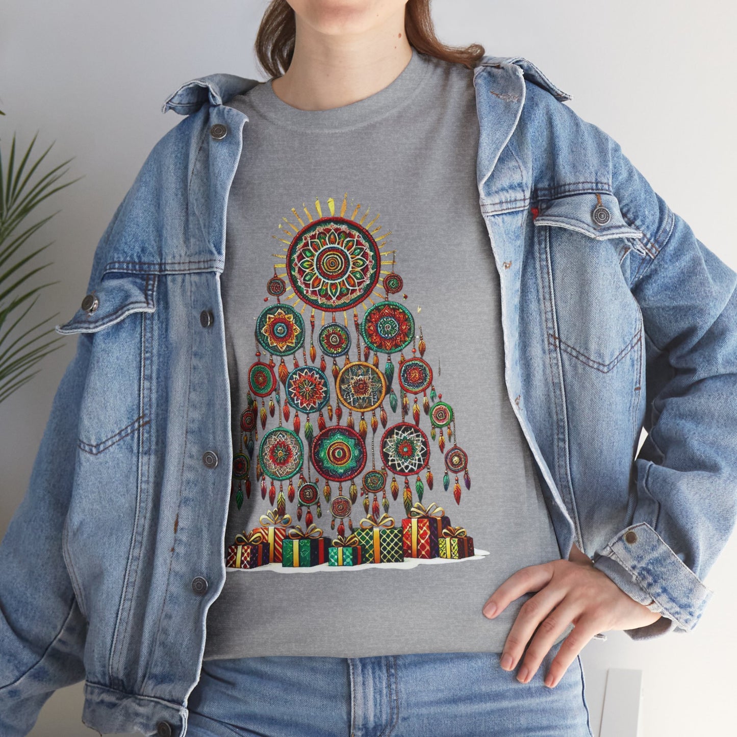 Huichol Dreamcatcher Christmas T-Shirt | Huichol Holiday Magic Collection CG0