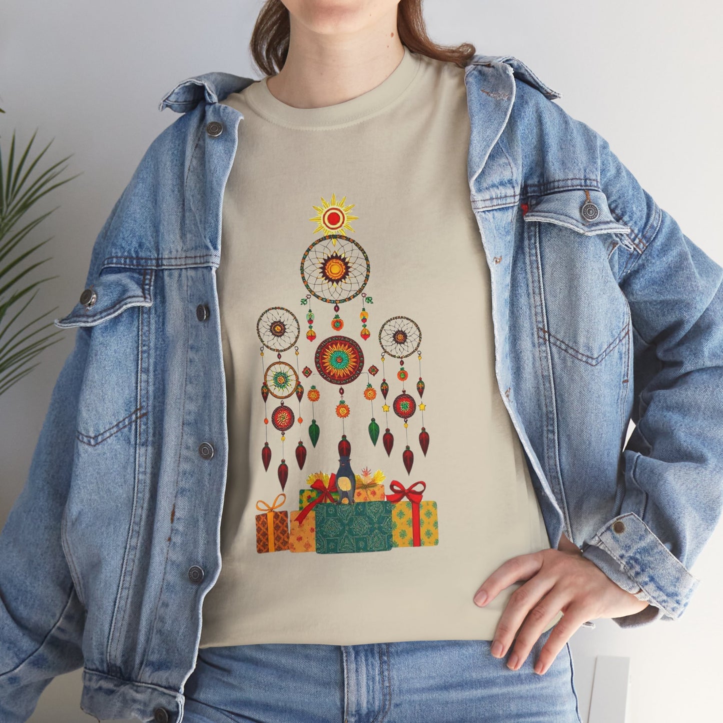 Huichol Dreamcatcher Christmas T-Shirt | Huichol Holiday Magic Collection BS0