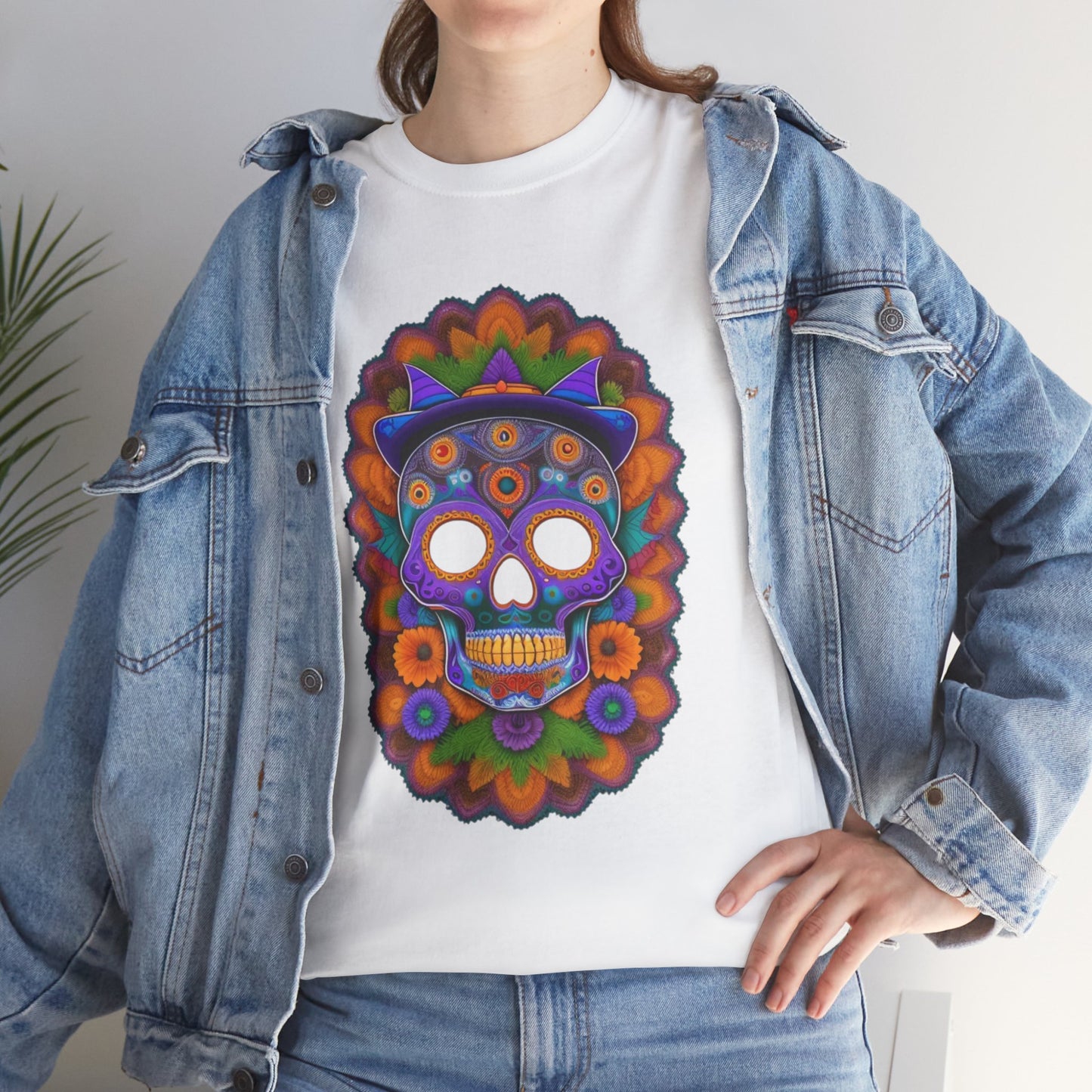 Cosmic Spirits: Huichol x Day of the Dead T-Shirt | Fusion Collection NS1