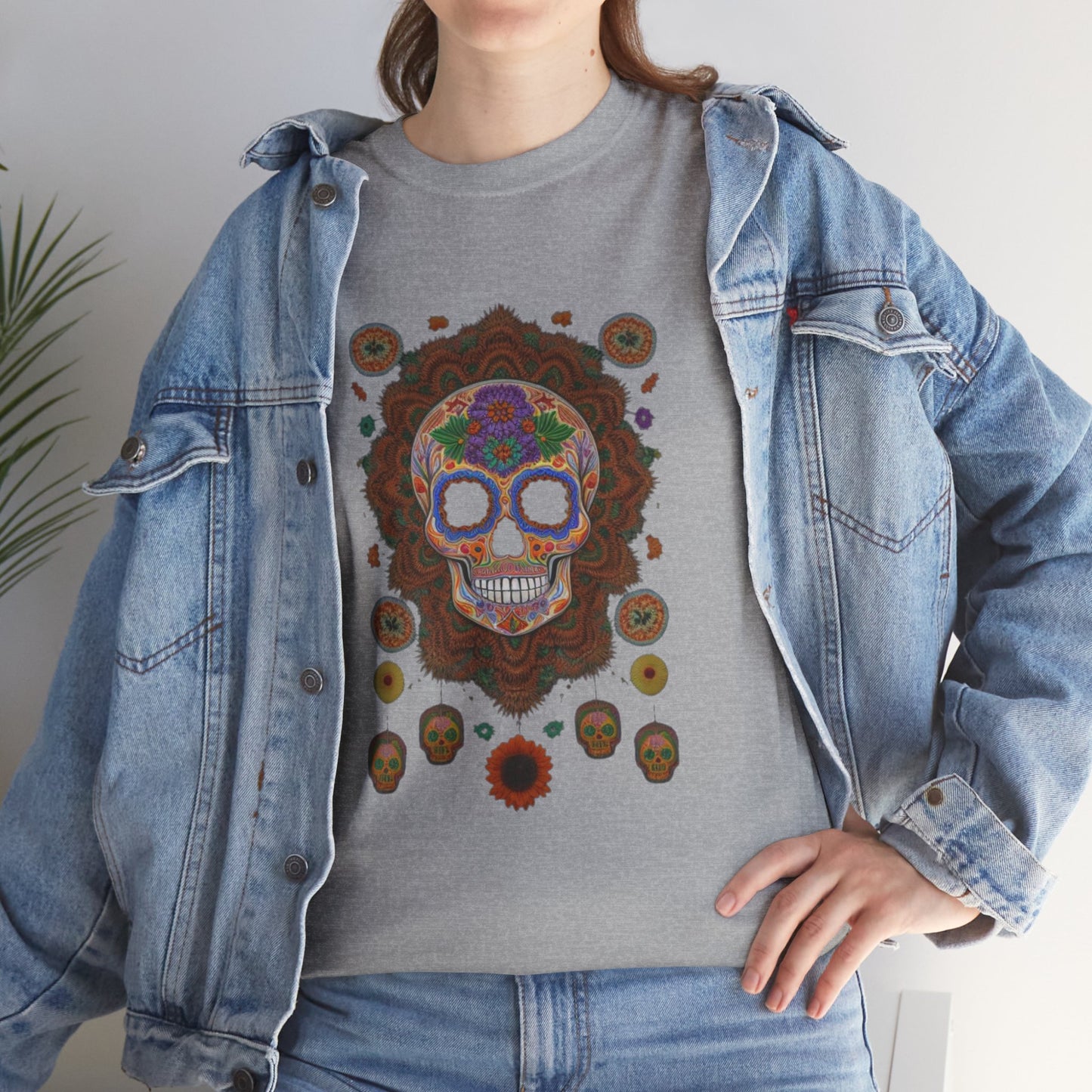 Cosmic Spirits: Huichol x Day of the Dead T-Shirt | Fusion Collection P19