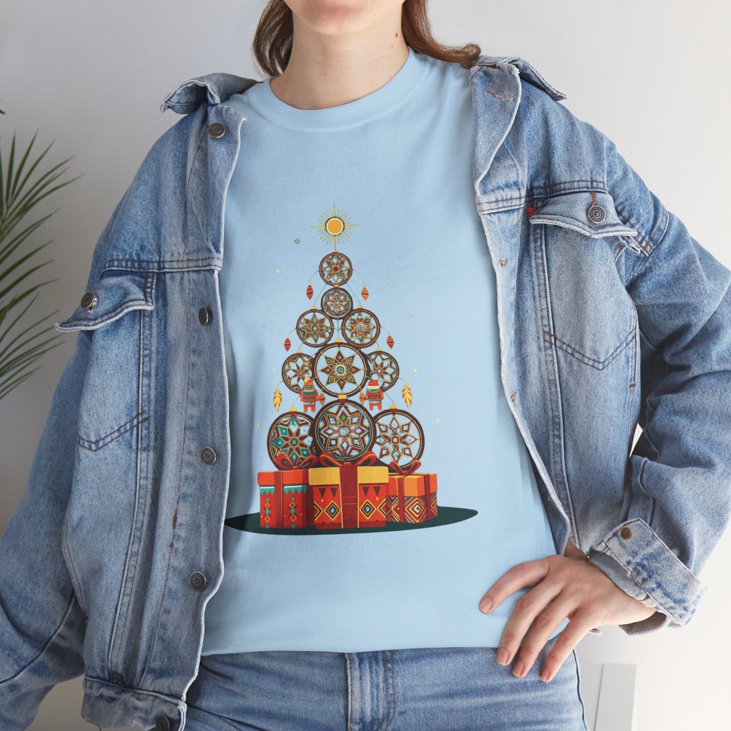 Huichol Dreamcatcher Christmas T-Shirt | Huichol Holiday Magic Collection IFX1