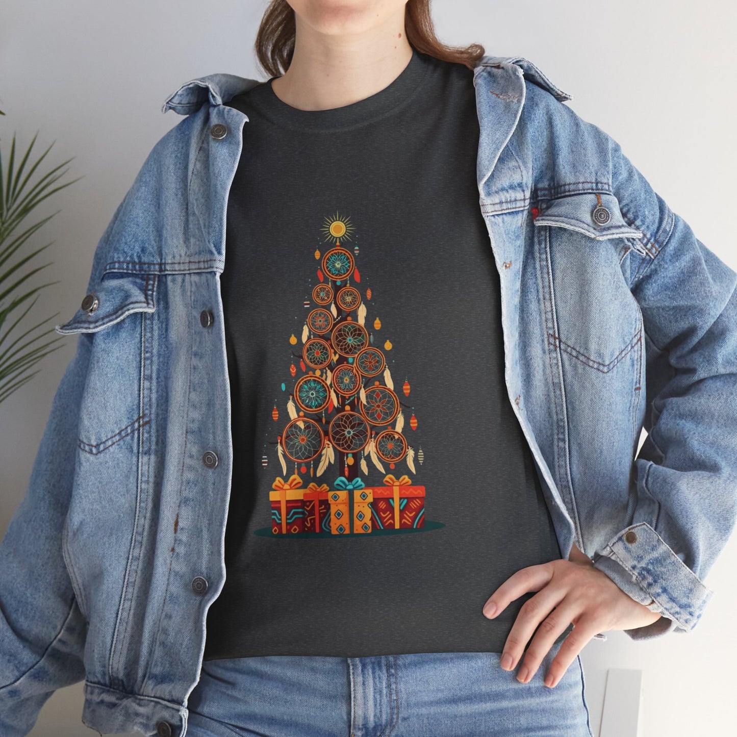 Huichol Dreamcatcher Christmas T-Shirt | Huichol Holiday Magic Collection IFX2