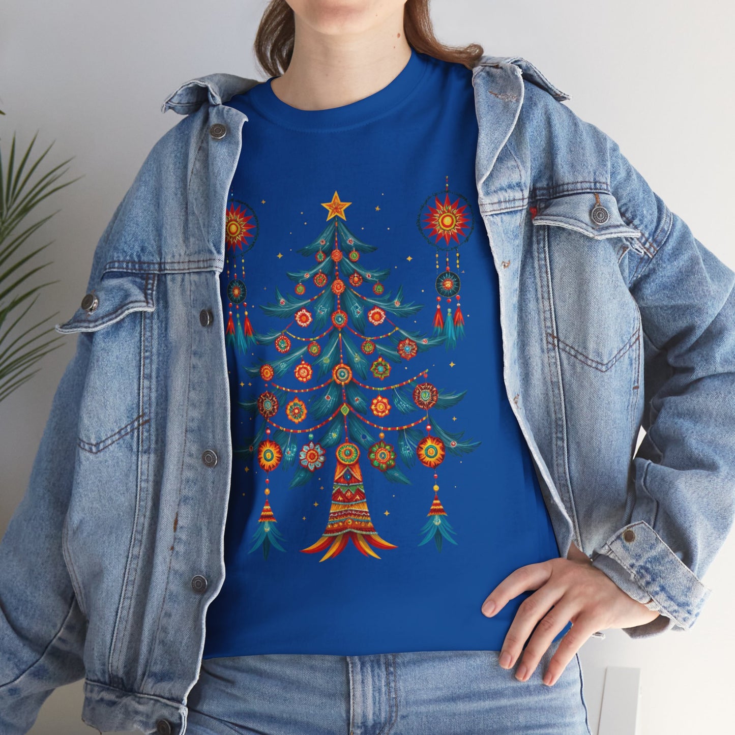 Huichol Dreamcatcher Christmas T-Shirt | Huichol Holiday Magic Collection PL0