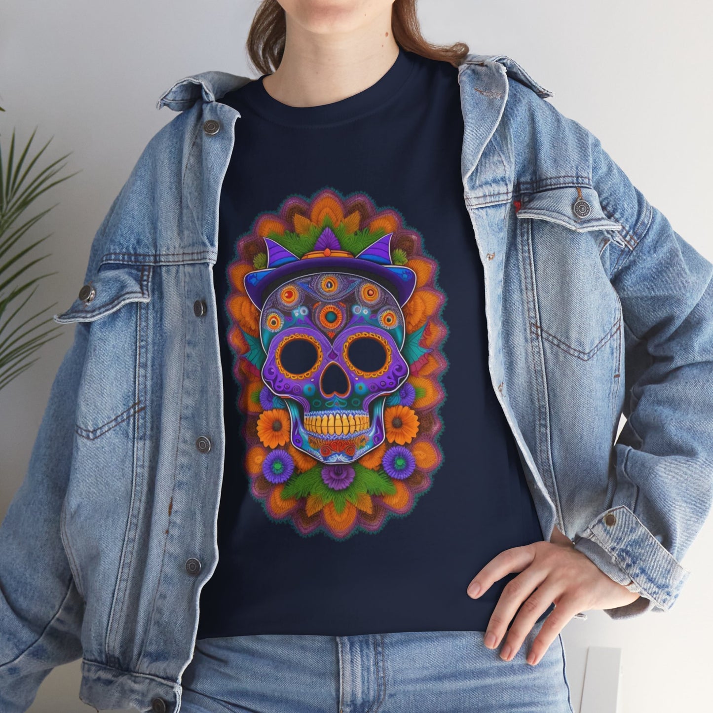 Cosmic Spirits: Huichol x Day of the Dead T-Shirt | Fusion Collection NS1