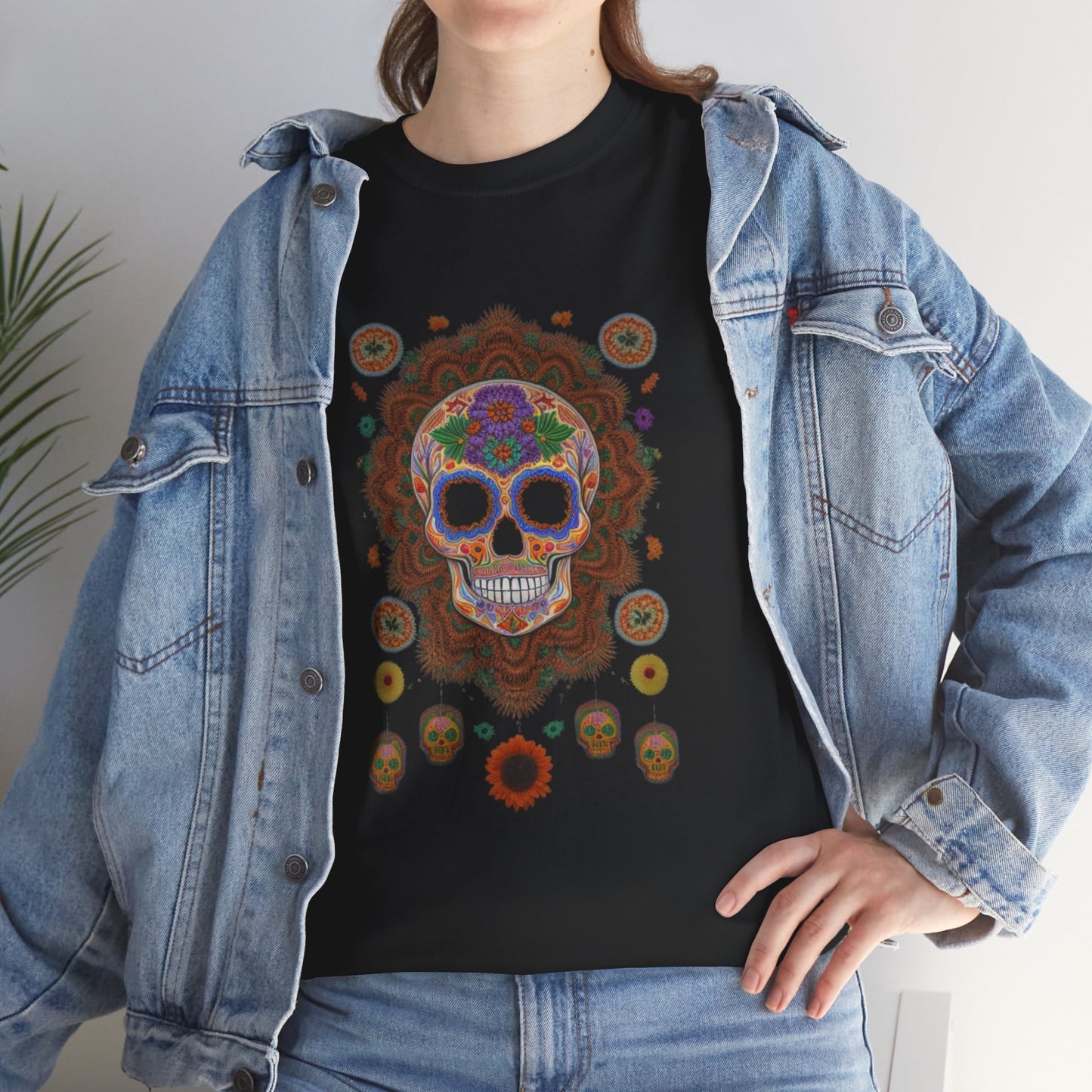 Cosmic Spirits: Huichol x Day of the Dead T-Shirt | Fusion Collection P19