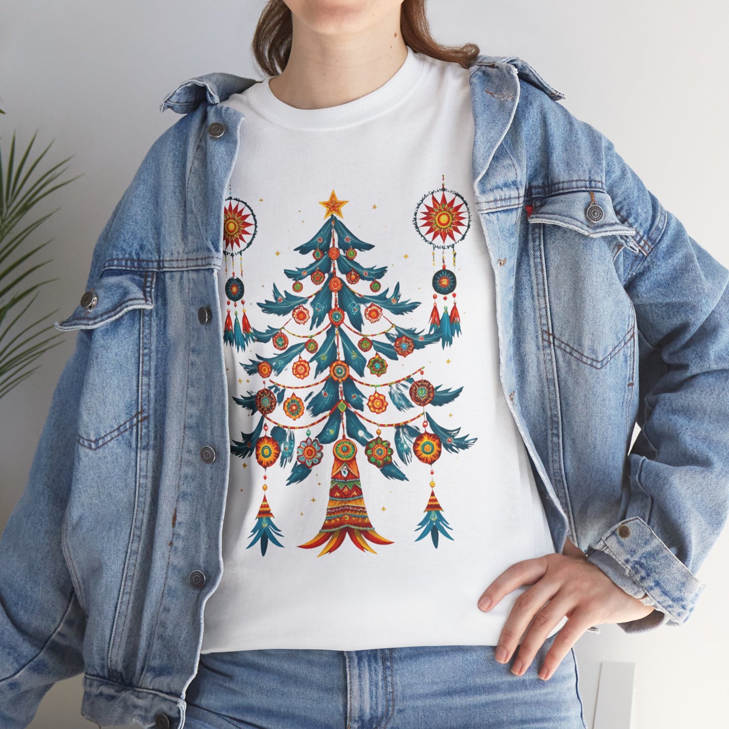 Huichol Dreamcatcher Christmas T-Shirt | Huichol Holiday Magic Collection PL0