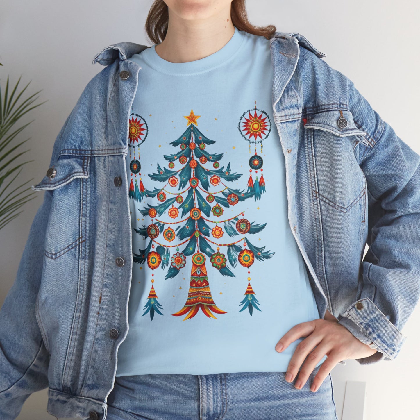 Huichol Dreamcatcher Christmas T-Shirt | Huichol Holiday Magic Collection PL0